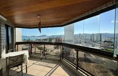 Apartamento a venda na praia da enseada, 03 dormitórios, 01 vaga e lazer