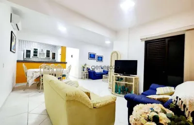 Apartamento a venda na praia da enseada, 02 dormitórios, 01 vaga e lazer no prédio