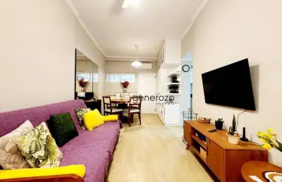 Apartamento para locação anual na praia das pitangueiras, 01 dormitório, 01 vaga de garagem