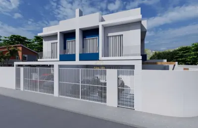 Sobrado geminado com suíte mais dois quartos na enseada