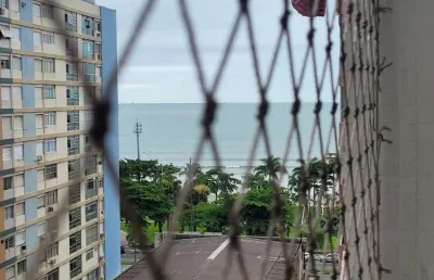 Apartamento vista mar , 2 quartos, prédio frente mar, bairro: embaré, cidade: santos/sp