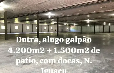 Barracão / galpão / depósito com 2 salas para alugar na rodovia presidente dutra, comendador soares, nova iguaçu por r$ 50.000