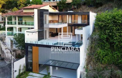 Casa moderna de 485 m² com 4 quartos (3 suítes) no condomínio aruã - à venda  por r$ 5.700.000 - charitas, niterói/rj