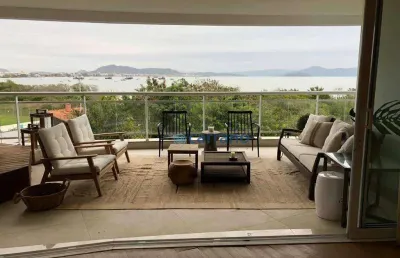 Apartamento com 4 suítes para alugar, 254 m² por r$ 16.900/mês - cachoeira do bom jesus - florianópolis/sc