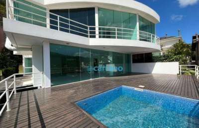 Casa com 5 dormitórios à venda(5 suítes), 546 m² por r$ 6.800.000 - lagoa da conceição - florianópolis/sc