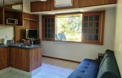 Apartamento quarto e sala mobiliado e decorado 40m2 na praia do forte