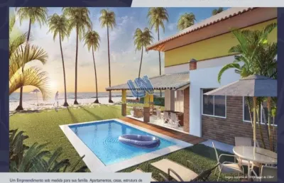 Ponta de inhambupe casa em condomínio quatro suítes  terreno 812,96 m2 , área construída287,66 em baixio - bahia