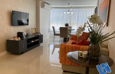 Apartamento tipo flat mobiliado quarto e sala 48,16m2 à venda na barra