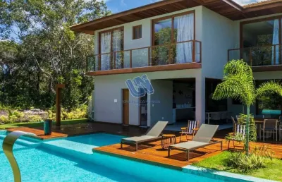 Casa duplex em condominio 7 suítes sendo 1 suíte master com 480m2 em praia do forte