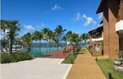 Vllage em condomínio 4 quartos suítes 147m² em itacimirim, frente mar