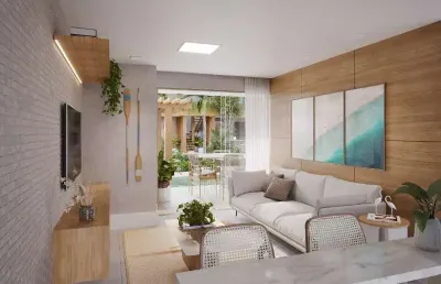 Bioflora residence com 2 suítes 70m2 em itacimirim armario 2 vagas