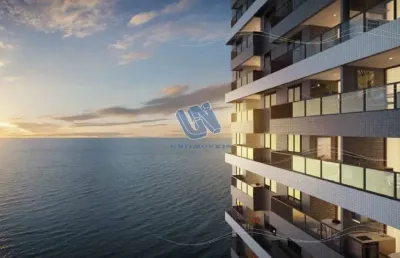 Ocean house 2 quarto sendo 1 suíte com varanda e vista mar 58,43m2 em jaguaribe