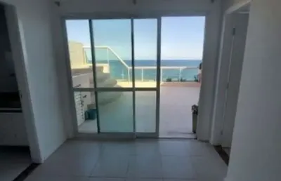 Apartamento cobertura duplex 3 quartos sendo 2 suítes frente mar com 210 m2 em armação