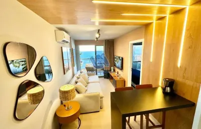 Beach class quarto e sala para alugar na ondina com 45m2