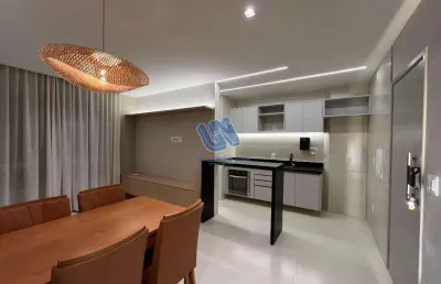 Apartamento decorado quarto e sala nascente 45,42m2 na barra