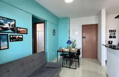 Seu refúgio à beira-mar: apto 1 dormitório mobiliado e com lazer completo!