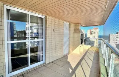 Apartamento 3 dormitórios 2 vagas mobiliado vista pro mar varanda gourmet
