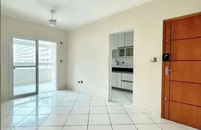 Apartamento 2 dormitórios sacada gourmet com vista pro mar a 300m da praia