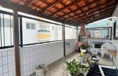 Apartamento duplex 3 dormitórios 250m da praia área livre com churrasqueira