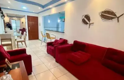 Apartamento 2 dormitórios 1 vaga mobiliado com piscina na quadra da praia