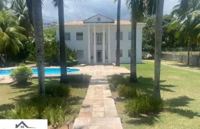 Casa em condomínio fechado com 4 quartos para alugar na avenida santos dumont, 03, encontro das águas, lauro de freitas, 350 m2 por r$ 12.000