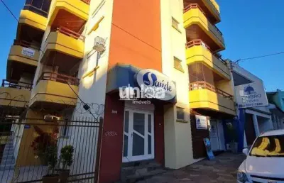 Apto 02 dormitórios frente sacada com churrasqueira e garagem em santa maria