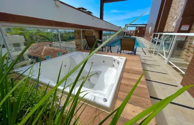 Condomínio espaço fitness, 2 elevadores, playground, 2 quartos mobiliado na praia das toninhas ubatuba
