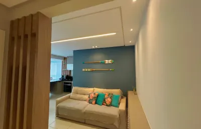 Apartamento moderno, móveis planejados, 2 suítes e 2 vagas praia das toninhas ubatuba
