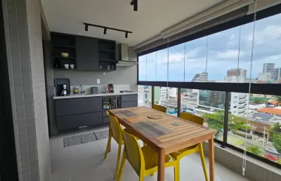 Quarto e sala mobiliado no house ondina – 36,67m² com varanda gourmet!