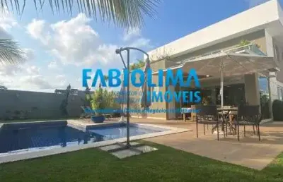 Casa em condomínio fechado com 4 quartos à venda na Rua Abrolhos, 1, Alphaville (Abrantes), Camaçari