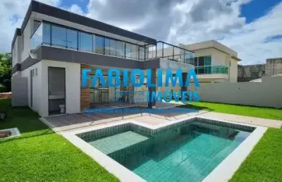 Casa em condomínio fechado com 4 quartos à venda na Rua Abrolhos, 1, Alphaville (Abrantes), Camaçari