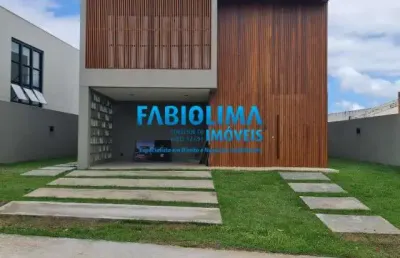 Casa em condomínio fechado com 4 quartos à venda na Rua Abrolhos, 2, Alphaville (Abrantes), Camaçari
