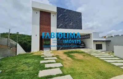 Linda casa no alphaville litoral norte 2, abrantes, camaçari