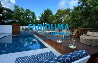 Casa em condomínio fechado com 5 quartos à venda na 1ª Travessa Busca Vida, 1, Abrantes, Camaçari