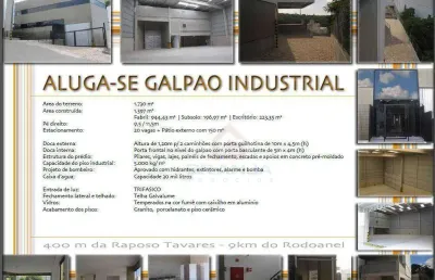 Galpão para alugar, 1397 m² por r$ 27.000,00/mês - granja viana - cotia/sp