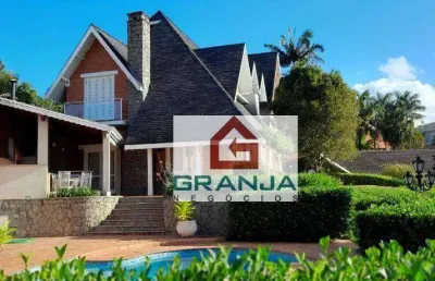 Casa com 4 dormitórios, 550 m² - venda por r$ 3.950.000,00 ou aluguel por r$ 18.000,00/mês - granja viana - são paulo ii - cotia/sp