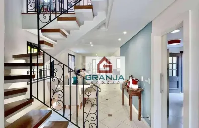 Elegante imóvel repleto de ármarios, 3 suítes e 1 dormitório, área gourmet, closet,  à venda, 250 m² por r$ 1.340.000 - são paulo ii - cotia/sp