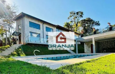 Imóvel moderno com 4 suítes, área gourmet, piscina, solarium e muito verde! à venda, 300 m² por r$ 2.200.000 - parque rio abaixo - atibaia/sp