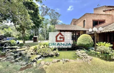 Imóvel rústico repleto de armários e maravilhas! à venda, 300 m² por r$ 3.750.000 - granja viana - nova higienópolis - jandira/sp