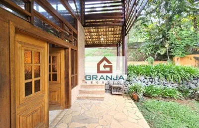 Casa com 3 suítes, sauna, piscina, churrasqueira, armários! à venda, 200 m² por r$ 1.000. - colinas de são fernando - cotia/sp