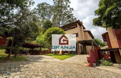 Maravilhosa casa com 4 suítes, climatizada, repleta de armários! à venda, 350 m² por r$ 2.500.000 - granja viana – chácara dos lagos - carapicuíba/sp