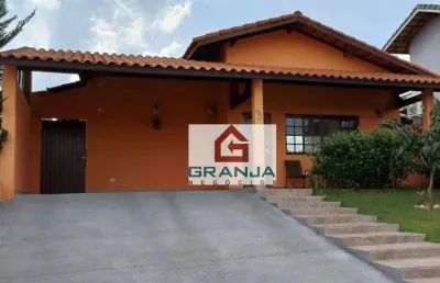 Maravilhosa casa térrea com 3dorms/1sts, churrasqueira, piscina, climatizada! venda, 180 m² por r$ 840.000 - granja cristiana - vargem grande paulista
