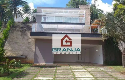 Incrível casa com 3 suítes, planejados, climatizada! à venda, 400 m² por r$ 2.390.000 - granja viana - carapicuíba/sp
