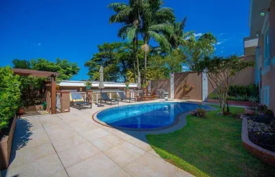 Casa contemporânea com 4 suítes, piscina à venda, 385 m² por r$ 2.200.000 - vila santo antônio - cotia/sp