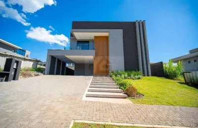 Incrível casa com 4 suítes, living integrado, gourmet! à venda, 403 m² por r$ 3.600.000 - centro - cotia/sp