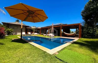 Casa de luxo à venda no enseada do castelo – praia do forte | 5 suítes | porteira fechada | piscina e espaço gourmet!