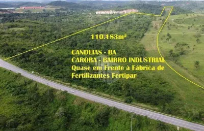 Terreno para industria ou logística em candeias, bahia. são 110.183m² em local nobre na zona industrial da cidade.