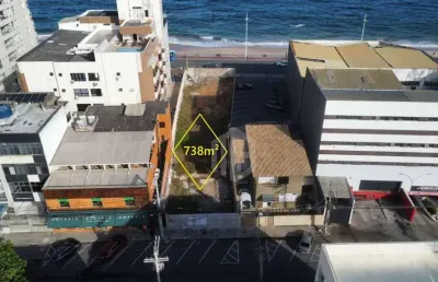 Terreno com duas frentes na av. otávio mangabeira – pituba | 738m² | ao lado da perini e em frente ao mar