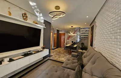 Cobertura para venda em rudge ramos com 2 quartos, sendo 2 suítes, 203m²