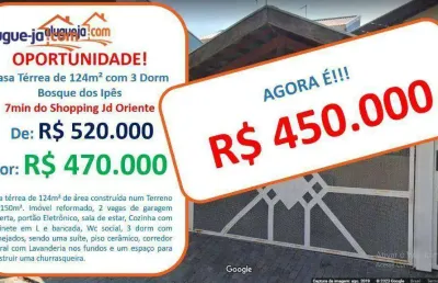 Casa à venda no residencial bosque dos ipês - são josé dos campos/sp com 76 m²